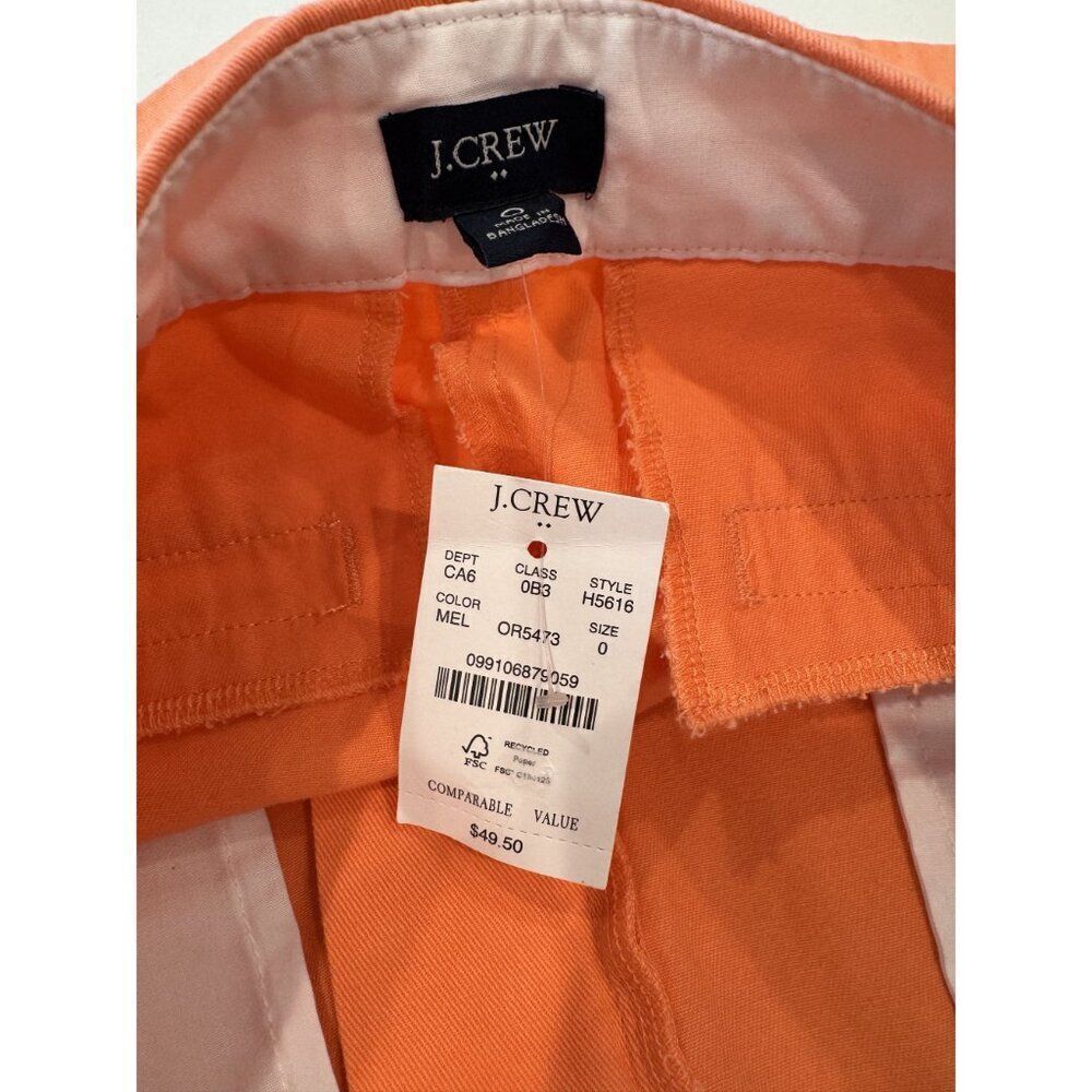 J Crew NWT Chino Shorts in Melon Size 0 - Picture 3 of 3